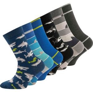 EWERS Ponožky kobaltová modř / tmavě šedá
