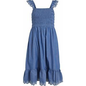 VILA Letní šaty 'MILLY' modrá džínovina / bílá