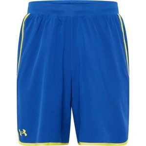 UNDER ARMOUR Sportovní kalhoty 'HIIT' modrá / žlutá