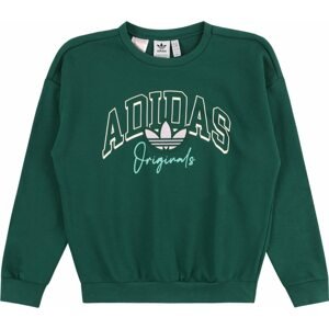 ADIDAS ORIGINALS Mikina zelená / bílá