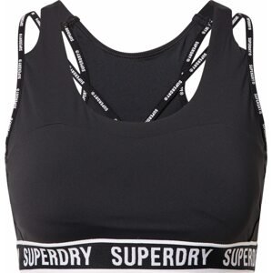 Superdry Sportovní podprsenka černá / bílá