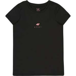 4F Funkční tričko světle růžová / černá