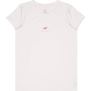4F Funkční tričko pastelově červená / přírodní bílá