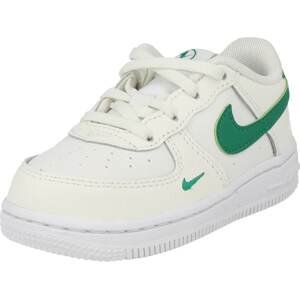 Nike Sportswear Tenisky 'Force 1' zelená / barva bílé vlny