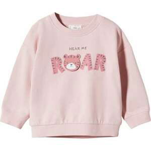 MANGO KIDS Mikina 'ROAR' pink