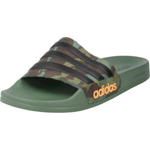 ADIDAS SPORTSWEAR Pantofle 'ADILETTE SHOWER' zelená / khaki / oranžová / černá