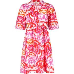 LolaLiza Šaty oranžová / pink / fuchsiová / bílá
