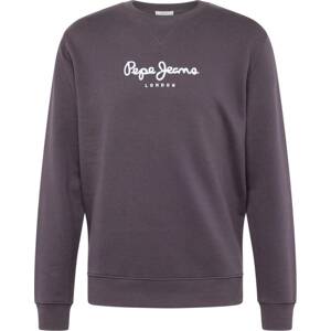 Pepe Jeans Mikina 'EDWARD' antracitová / bílá