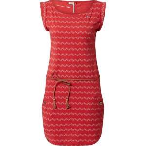 Ragwear Letní šaty 'Tag' červená / bílá