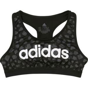 ADIDAS PERFORMANCE Sportovní top šedá / černá / bílá