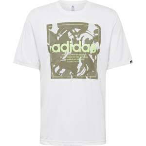 ADIDAS PERFORMANCE Funkční tričko olivová / bílá