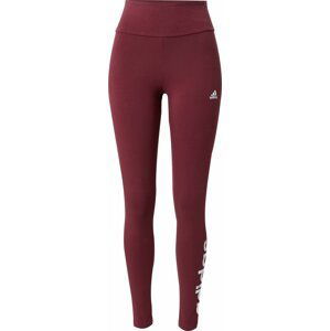 ADIDAS PERFORMANCE Sportovní kalhoty merlot / bílá