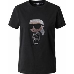 Karl Lagerfeld Tričko zlatá / černá / stříbrná