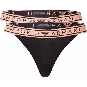 Emporio Armani Tanga broskvová / černá