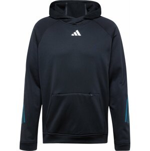 ADIDAS PERFORMANCE Sportovní mikina nefritová / černá / bílá