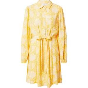 Guido Maria Kretschmer Collection Košilové šaty 'Dajana' žlutá / bílá