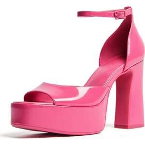 Bershka Páskové sandály pink