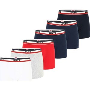 LEVI'S Boxerky marine modrá / šedá / červená / černá / bílá