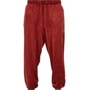 Urban Classics Kalhoty béžová / tmavě červená