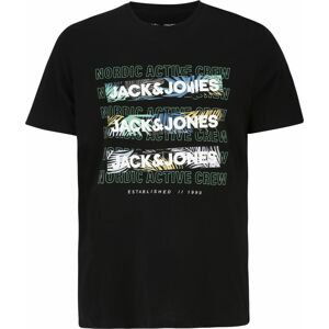 Jack & Jones Plus Tričko světlemodrá / mátová / černá / bílá