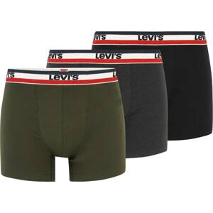 LEVI'S Boxerky tmavě šedá / khaki / červená / černá