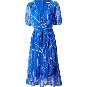 DKNY Koktejlové šaty modrá / bílá