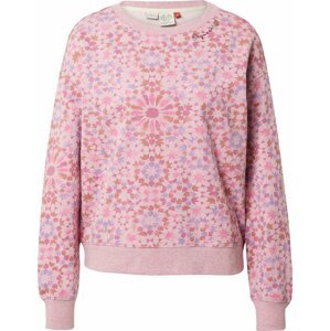 Ragwear Mikina 'JAVVA' hnědá / světle fialová / pink / růžová