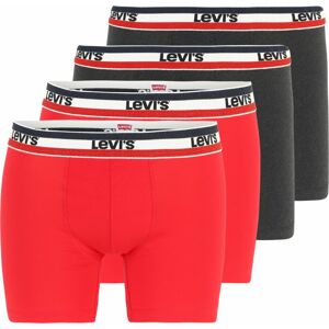 LEVI'S Boxerky antracitová / červená / bílá