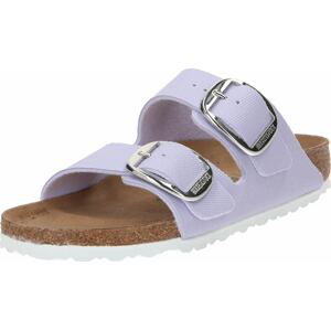 BIRKENSTOCK Pantofle světle fialová / stříbrná