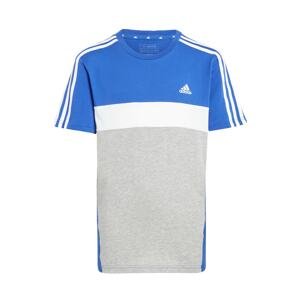 ADIDAS PERFORMANCE Funkční tričko modrá / šedý melír / bílá