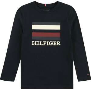 TOMMY HILFIGER Tričko tmavě modrá / tmavě červená / bílá