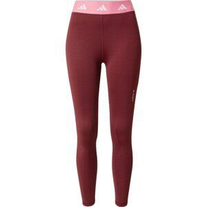 ADIDAS PERFORMANCE Sportovní kalhoty pink / červená / bílá