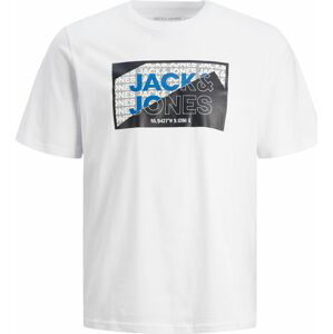 JACK & JONES Tričko modrá / černá / bílá