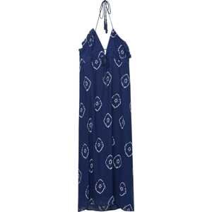 Pull&Bear Letní šaty kobaltová modř / bílá