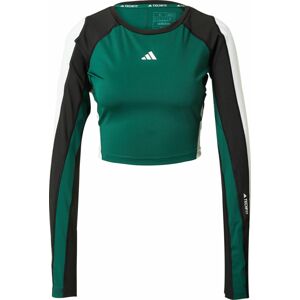 ADIDAS PERFORMANCE Funkční tričko zelená / černá / bílá