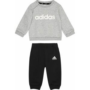 ADIDAS SPORTSWEAR Tepláková souprava šedý melír / černá / bílá