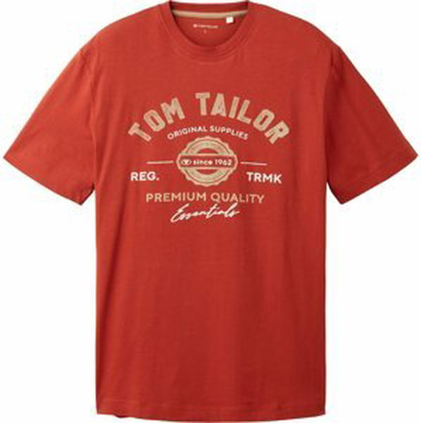 TOM TAILOR Tričko červená / bílá