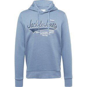 JACK & JONES Mikina noční modrá / tmavě modrá / bílá