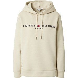 TOMMY HILFIGER Mikina starobéžová / námořnická modř / bílá