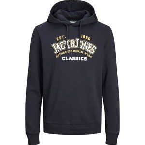 Jack & Jones Plus Mikina námořnická modř / olivová / bílá