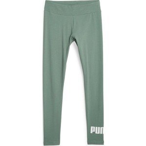PUMA Sportovní kalhoty pastelově zelená / bílá