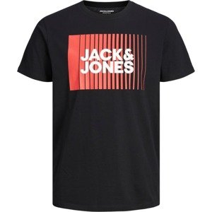 Jack & Jones Plus Tričko červená / černá / bílá