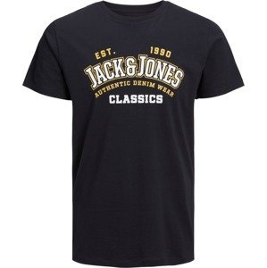 Jack & Jones Plus Tričko modrá / žlutá / bílá
