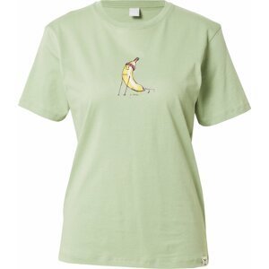 Iriedaily Tričko 'Yoganana' žlutá / pastelově zelená