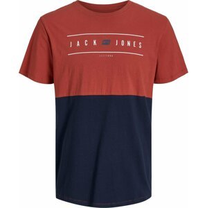 JACK & JONES Tričko 'ELLIOT' modrá / červená / bílá