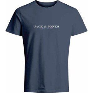 JACK & JONES Tričko 'CARTER' fialkově modrá / bílá