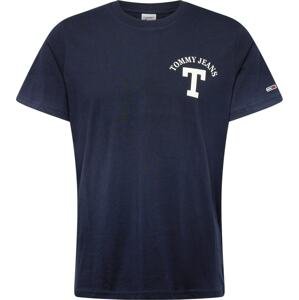 Tommy Jeans Tričko 'LETTERMAN' námořnická modř / ohnivá červená / bílá