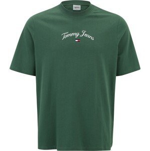 Tommy Jeans Plus Tričko námořnická modř / tmavě zelená / ohnivá červená / bílá
