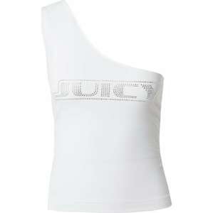 Juicy Couture White Label Top 'DIGI' stříbrně šedá / bílá