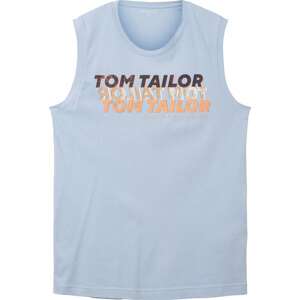 TOM TAILOR Tričko opálová / oranžová / černá / bílá